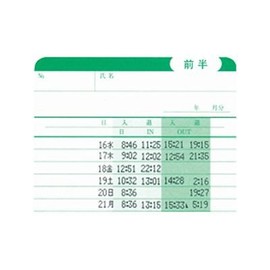 Nippo 58922767 Time Cards, Time Boy N Cards, 1 Box (100 Cards), Time Boi N Card