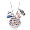 JUAEYIDDS Alphabet Necklace Keyring Fans Women Necklace for Women Teen