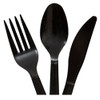Red & Black Heavy Duty Plastic Cutlery Sets - 16