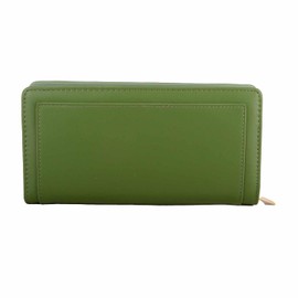 Valita Womens Large Smooth PU Leather RFID Clutch Purse with Detachable Wrist Strap - Green