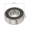 4PCs Front and Rear Wheel Bearing, 6202?RS Chrome Steel Bearing
