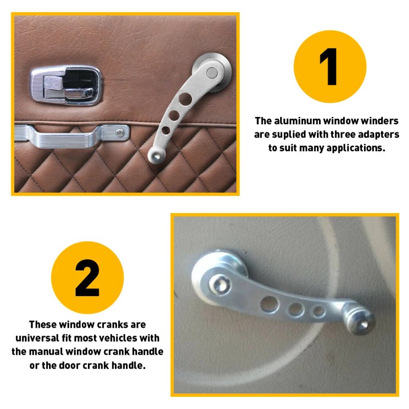 unbrand Chrome Billet Aluminum 4 1/4 Window Crank Handle Rod