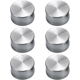 Pack of 6 Gas Hob Knobs, 6 mm Gas Hob Knobs, Universal Gas Hob Rotary Knob, Metal Kitchen Stove Knob, Oven Cooker Accessories Buttons Switch for Oven, Gas Hob, Table Grill