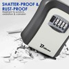 BRILLIRARE Key Lock Box, Waterproof Combination Lockbox Wall Mount 4