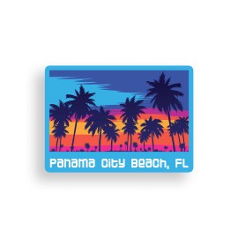 Real Sticky Panama City Beach PCB Sticker FL Cup Sun Laptop Car Vehicle Window Bumper Decal