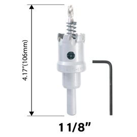 Wind Speed Carbide Hole Saw 1-1/8" (29mm) – 15mm Cutting Depth TCT Cutter with Pilot Drill Bit for Stainless Steel, Iron, Aluminum – Heavy Duty Hole Cutter for DIY Projects & Home Improvement