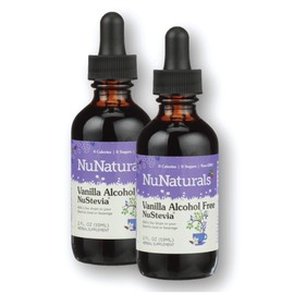 NuNaturals NuStevia, Stevia Natural Liquid Sweetener, 2-Pack, 2 Ounce Vanilla-Alcohol Free