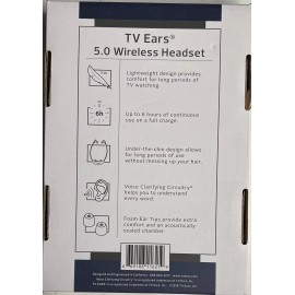 TV Ears New TV Ears  Lightweight Comfortable - Black