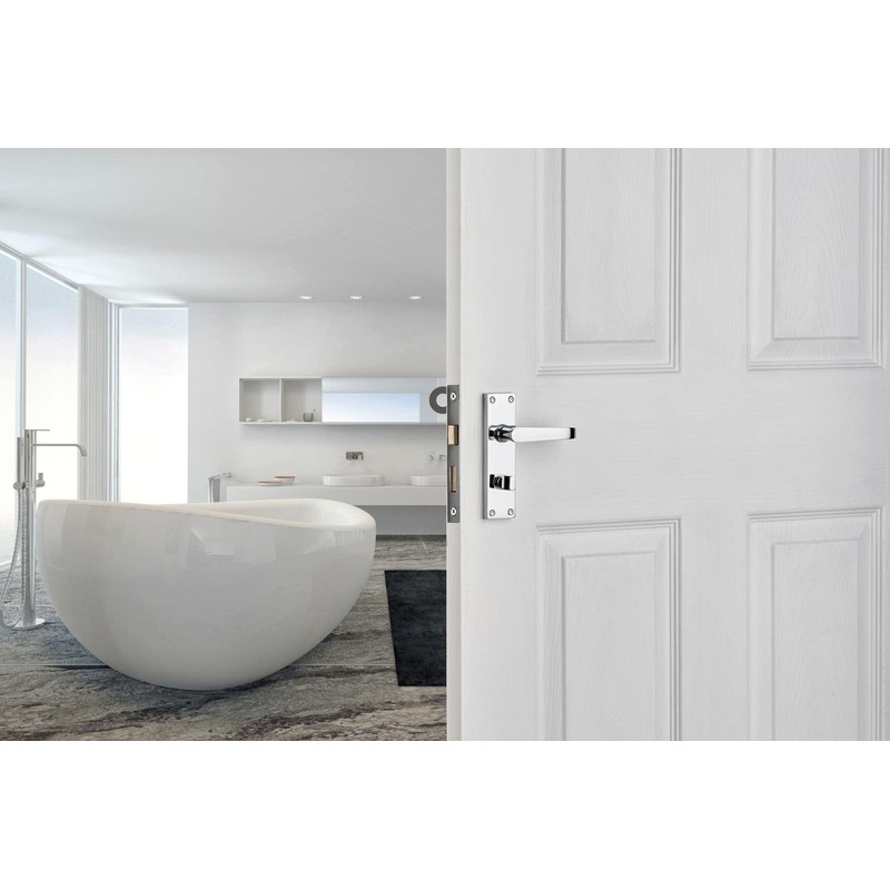 Designer Levers - Victorian Straight Lever Door Handles - Polished
