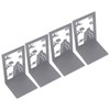 4 Pcs Metal Bookends Anti Slip Exquisite Beautiful Unique Design
