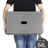 Valease Large Linen Fabric Foldable Storage Bins with Removable Lid