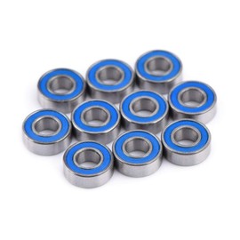 Deep Groove Ball Bearings, Pack of 10 MR115-2RS Double Shield Miniature Bearings, Double Groove Ball Bearings, Double Shield, Double Sealed Bearing, Precision Ball Bearing, 5 x 11 x 4 mm