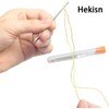 Aguja profesional de costura de piel con ojo grande Hekisek