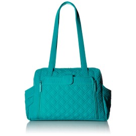 Vera Bradley Women's Microfiber Stroll Around Baby Diaper Bag, Turquoise Sea, One Size