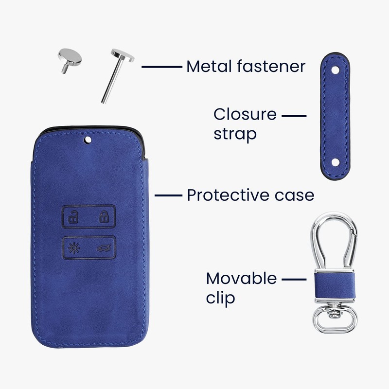 kwmobile Car Key Case Compatible with Renault 4-Button Smartkey Car