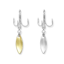 Orurdo Fishing Tackle Triple Hook with Blade 10 Piece Metal Jig Vibration Blade Tuning Blade Hook QB500153b05n0