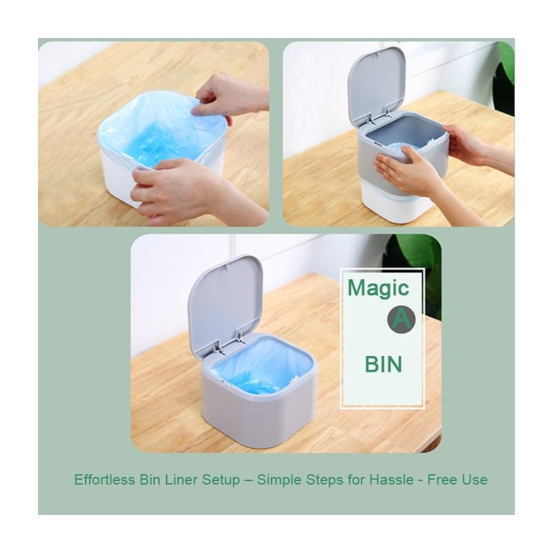 Desktop press type pop-up lid Scandinavian small rubbish bin small