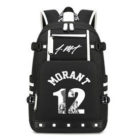 buluuoor Basketball Player 12 Student Backpack Men's and Women's Laptop Backpack Ultralight Travel Bag Schoolbag (Black1)