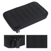 Black Soft Harmonica Carrying Case with Zipper, PU Leather Fabric,