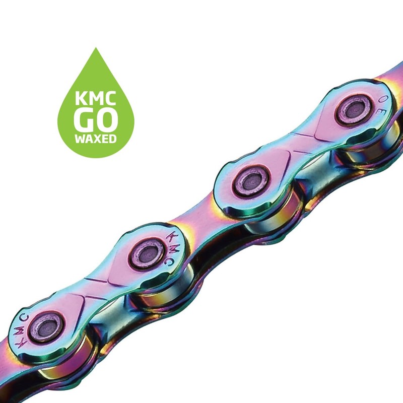KMC X12 gewachste 12-Gang-Kette, Aurora-Blau, 126 Glieder