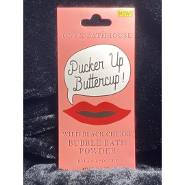 Onyx Bathhouse Pucker Up Buttercup, Wild Black Cherry Onyx Bathhouse Bubble Bath Powder 1 oz.