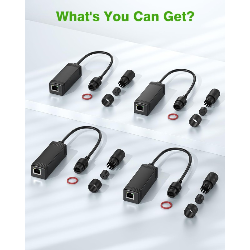 4pcs 48v to 24-Volt Converter, 48V Power Over Ethernet Adapter
