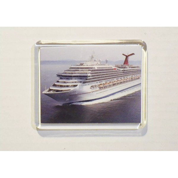 REFRIGERATOR MAGNET CARNIVAL LIBERTY CRUISE SHIP - 3.5”x 3”