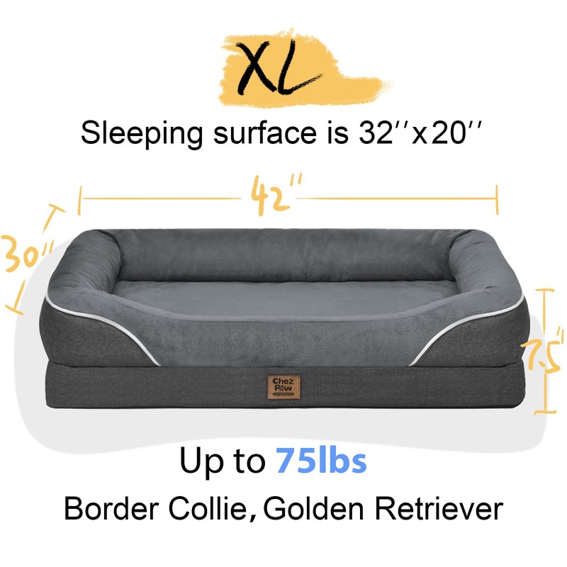 Washable Orthopedic Large Dog Bed - Removable Orthopedic Foam Dogs