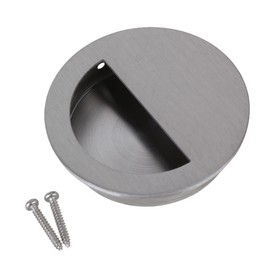 logyues 7x1.5cm Stainless Steel Hidden Concealed Recessed Pull Handles Round Flush Finger Cabinet Pull Handles