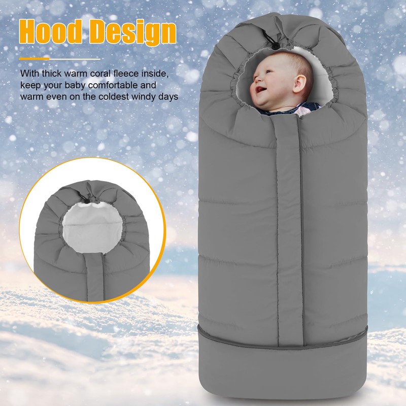 Yoofoss Stroller Cover for Winter, Toddler Stroller Footmuff Universal for