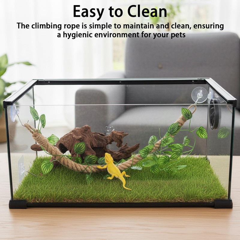 Tniytru Reptile Accessories, Climbing Vines for Reptiles with Hooks and