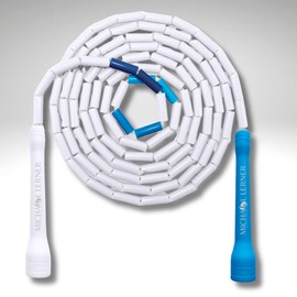 Elevate Beaded Jump Rope - Professional Jump Rope with an Adjustable Length up to Max. 3 m, Thickness 3 mm Poly Cord/8 mm Including Beads, Weight 0.1 kg (Black/Pink