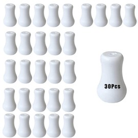 White Plastic Blind Pull Cord Knobs for Roman Shades - Water Drop Tassel, Venetian Blinds Rope Knobs Tassel Window Blind Cord Knobs Hardware Curtain Blind Cord End for Blinds (30Pcs)