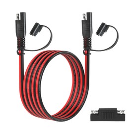 6FT 12AWG SAE Extension Cable, 12 AWG SAE to SAE Quick Disconnect Wire Harness 12 Gauge with SAE Polarity Reverse Adapter for Solar Panel RV Battery Automotive and Marine Applications (12AWG 6FT)