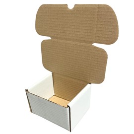 W.E. Roberts Postal Boxes White Cardboard boxes for posting small business packaging 12x10x8cm (5"x4"x3") Shipping box, Small parcel boxes, Box mailers Pack of 10