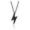 Collar Rayo Acero De Titanio Relampago Hip Hop Hombre Mujer
