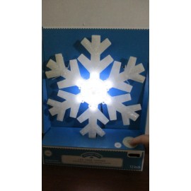 Holiday Time~12" SNOWFLAKE LED Cool White CHRISTMAS TREE TOPPER~NWT