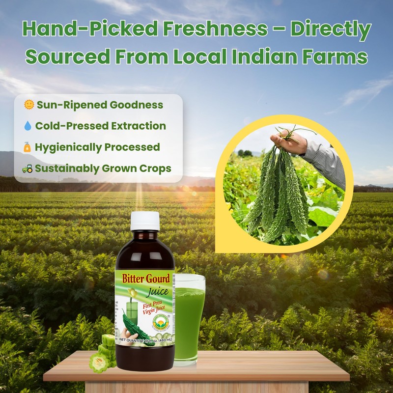 Basic Ayurveda Bitter Gourd (Karela) Juice | 16.23 Fl Oz