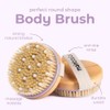 MainBasics Cepillo corporal seco exfoliante - Cerdas de jabali y