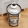 Side Table, Small Round Side Table for Small Spaces, 3-Tier