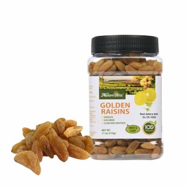 NatureBliss Golden Raisins, 11 ounce, Gluten-Free, Kosher, Non-GMO, Vegan, Dried Fruits, Naturally Sweet, No Added Sugar, Seedless,Fruity Topping & Inclusion, Ideal for Baking