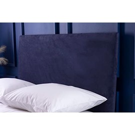 Belledorm Headboard Wrap - Transforms a drab looking Headboard - Luxury Faux Suede (Navy, Single)