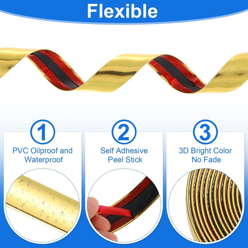 sourcing map Wall Molding Trim, 3Ft x 2 Inch PVC