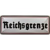 Deko7 Tin Sign 27 x 10 cm Reichsgrenze