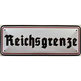 Deko7 Tin Sign 27 x 10 cm Reichsgrenze