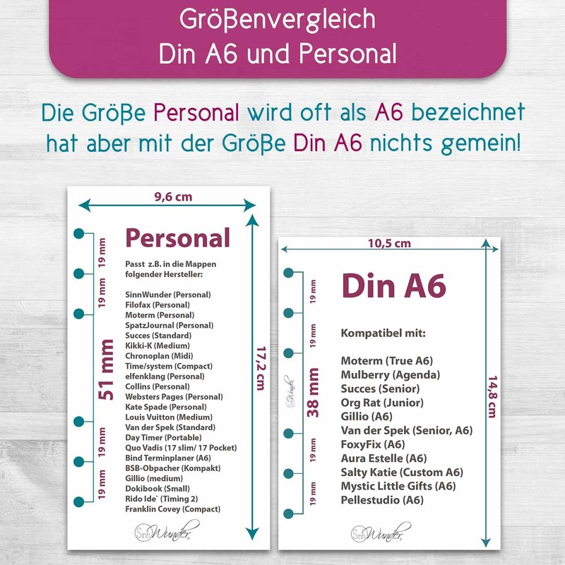 SinnWunder Premium Calendar Inserts 2026 - Weekly Calendar - 1