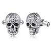 Skull Cufflinks for Men Sterling Silver Skull Cuff Links Skull
