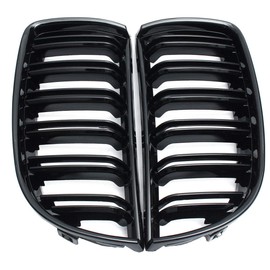 2 Pcs Black Gloss Front Grille for E90 E91 325i 328i 335i 2005-2008