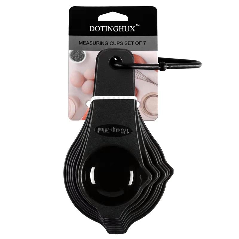 DOTINGHUX Measuring Cups Set of 7,Black