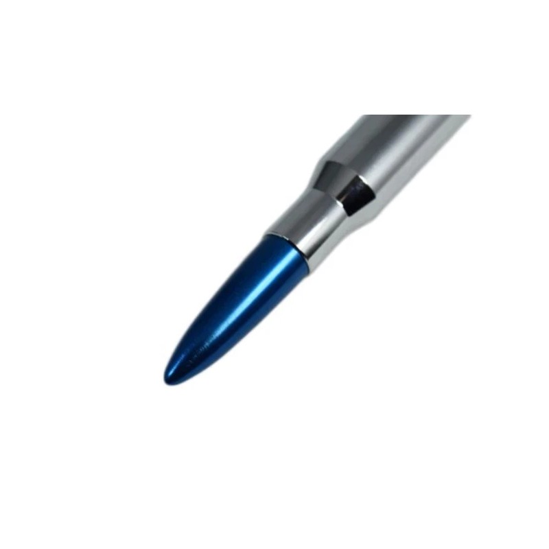 VMS CHROME BLUE BULLET ANTENNA FOR CHEVY SILVERADO AND GMC